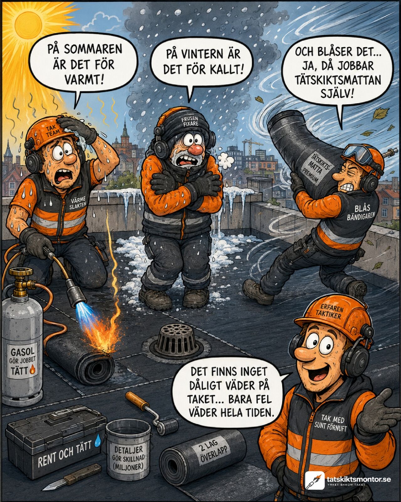 Det finns inget dåligt väder på taket…